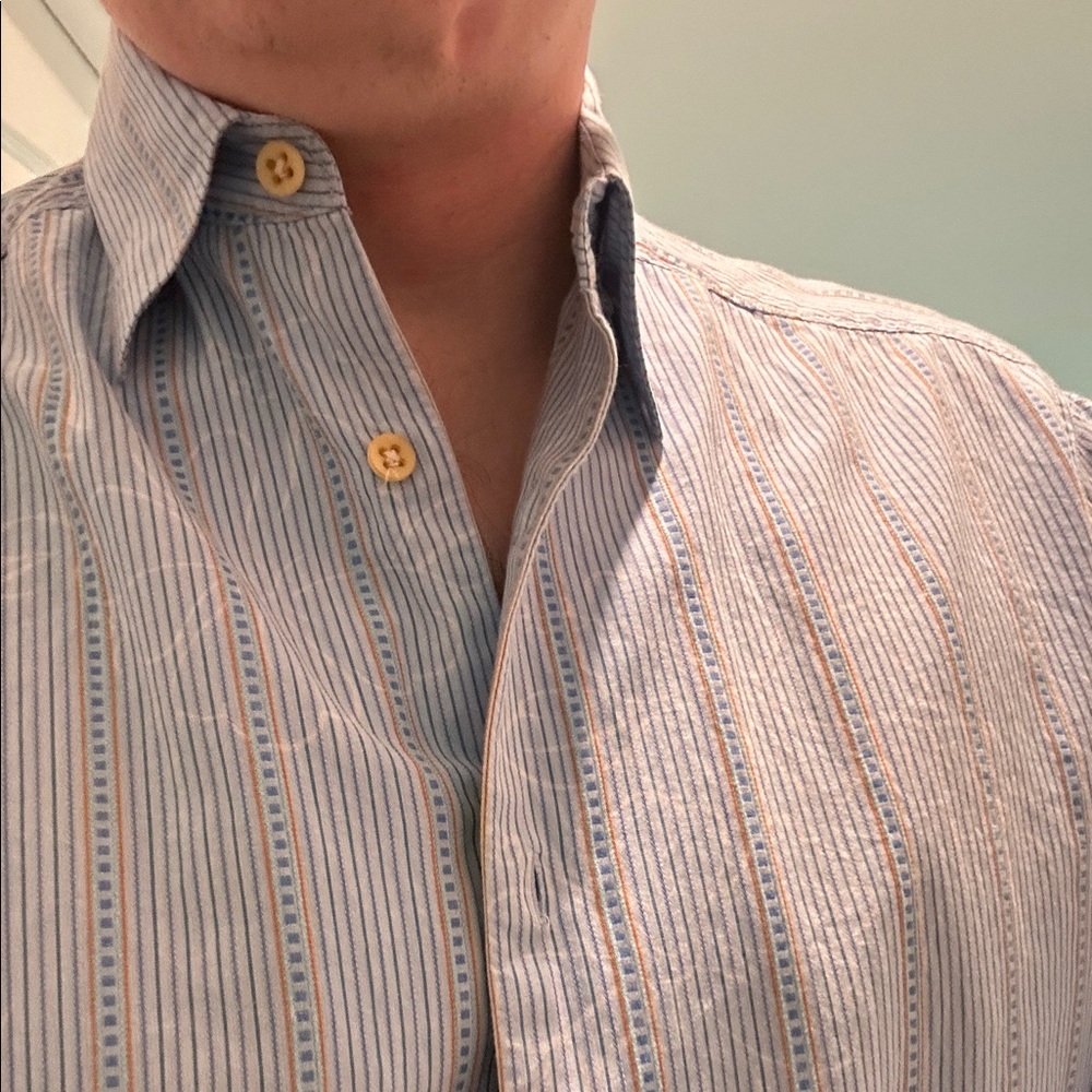 Men's Tommy Bahama Blue Striped Shirt